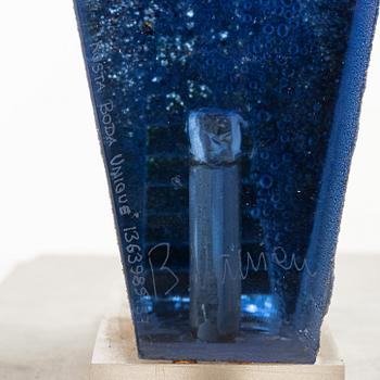 Bertil Vallien, a unique sand-cast glass sculpture, Kosta Boda.