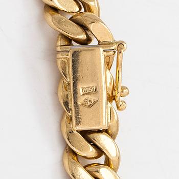 Armband, pansarlänk, 18K vit/gultguld. Utländska stämplar.