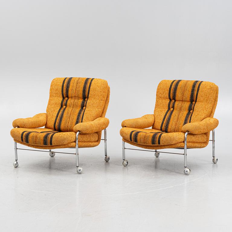 Fåtöljer ett par, sannolikt "Kimo" från Ulferts, 1970-tal.