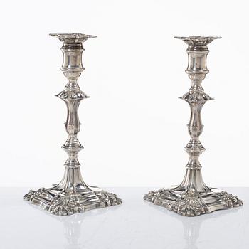 Candelsticks, a pair, silver, Sheffield 1833-34, mark of possibly Henry Wilkinson & Co.