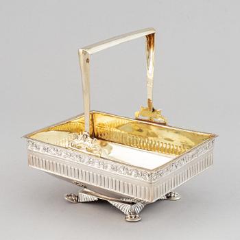 A russian parcel-gilt silver basket, Moscow 1830s.