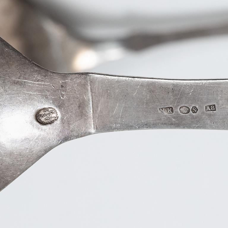 Spoons, 22 pcs, silver, Denmark, Norway, Sweden, 18th-20th century.