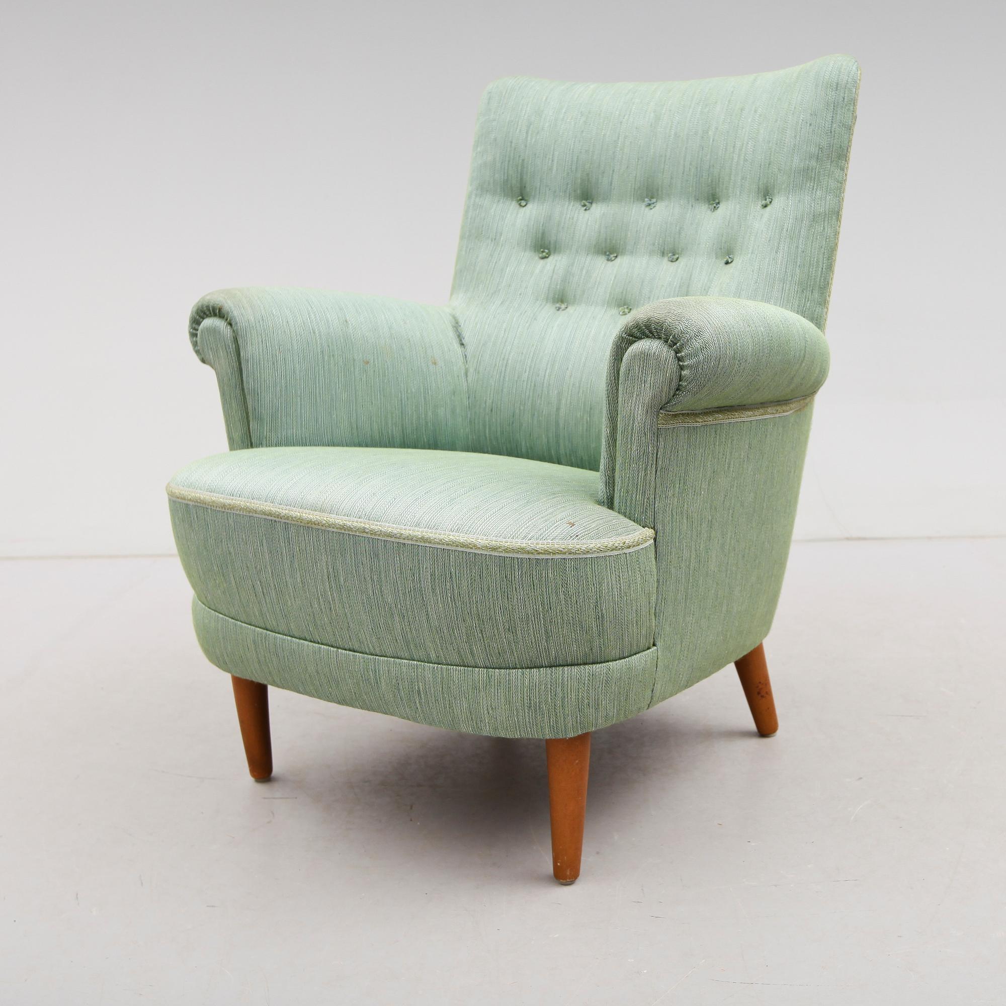 FÅTÖLJ, "Hemmakväll", Carl Malmsten, 1900-talets andra hälft.