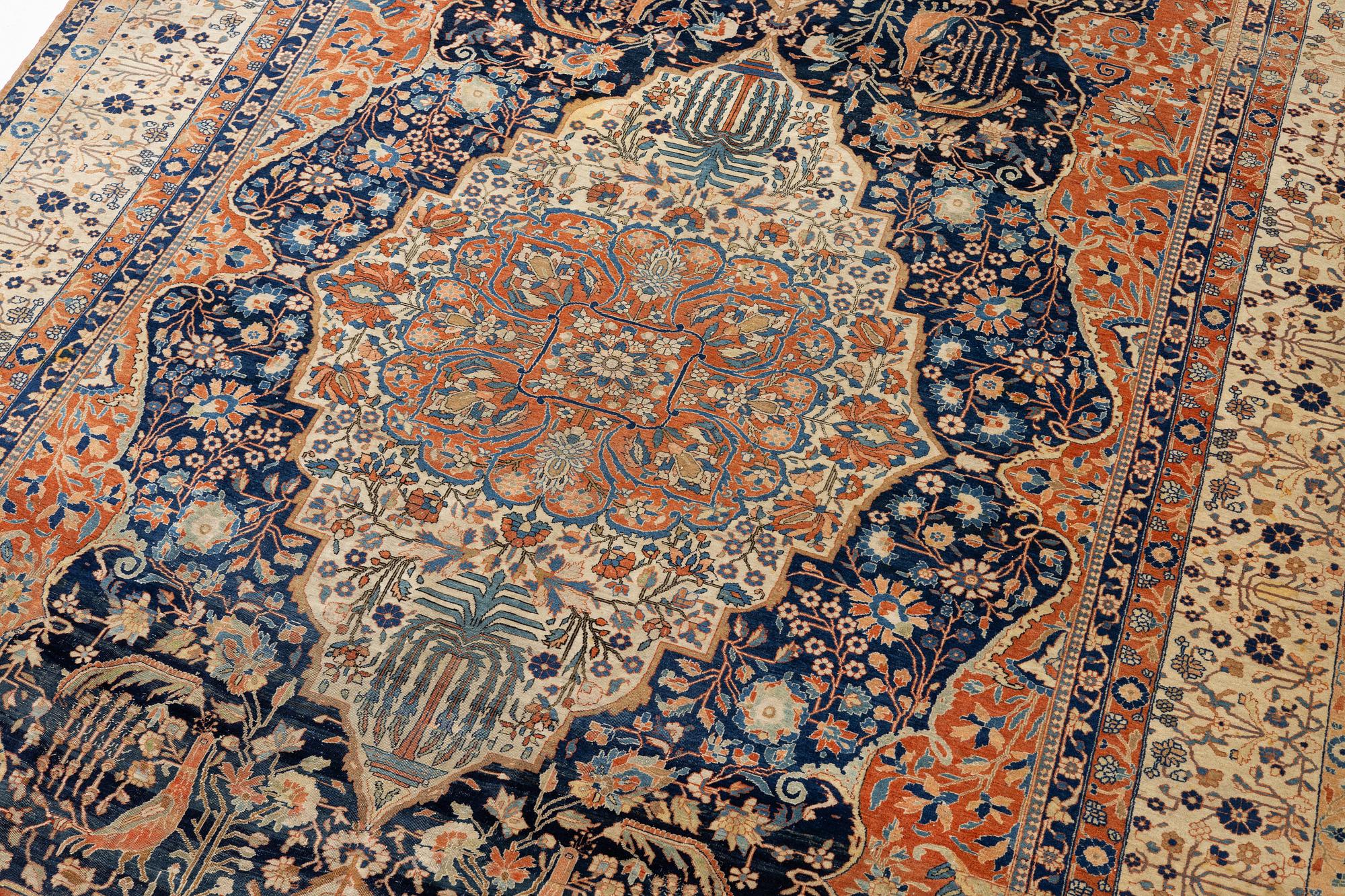 A Kashan 'Mohtasham' carpet, Central Persia, c. 320 x 226 cm.
