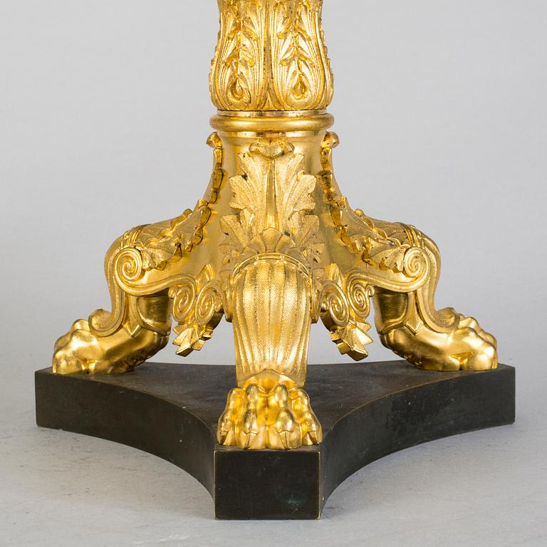 A pair of late Empire five-light candelabra in bronze from the middle of the 19h Century.