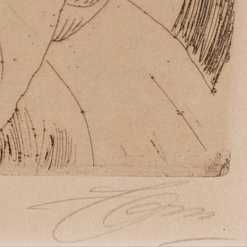 ANDERS ZORN, etching, 1912, signed in pencil.