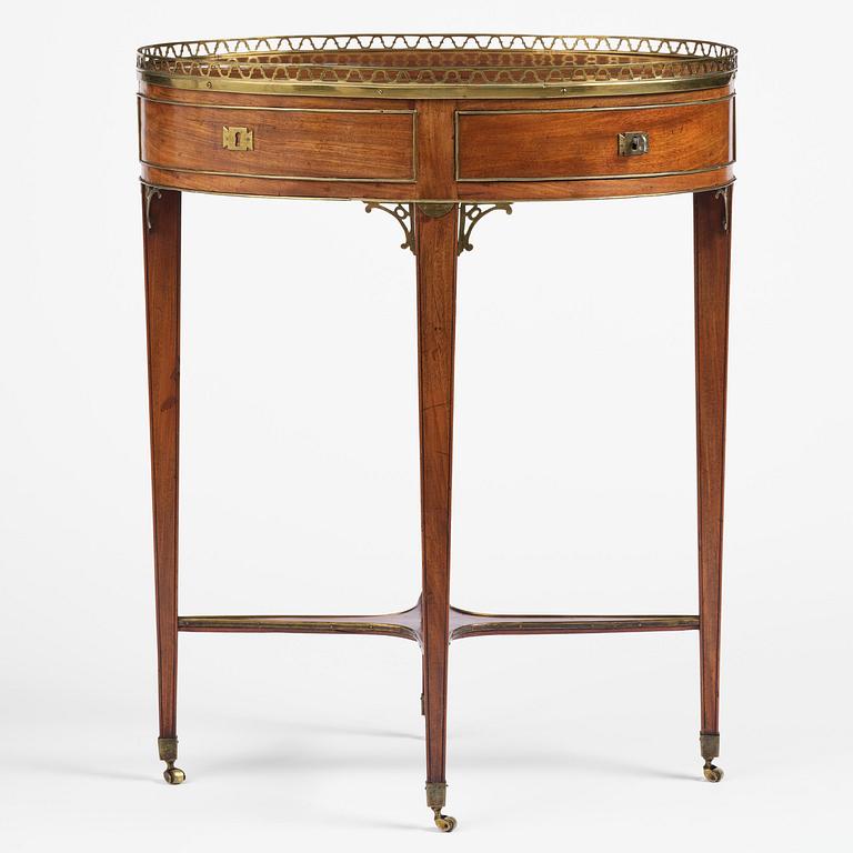 A late Gustavian mahogany table attributed to C. D. Fick (master in Stockholm 1776-1806).