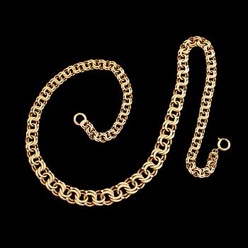 COLLIER, 18 k guld, svenska stämplar, 1961. Vikt ca 30 g.