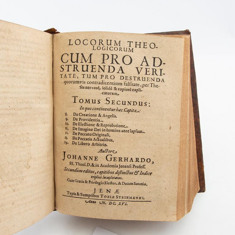 Johann Gerhard, "Locorum Theologicorum...", 9 books in 8 volumes, 1615-22.