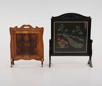 BRASSKÄRMAR, 2 st, England, 1900-talets första hälft.