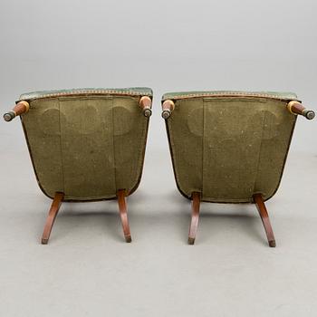 A PAIR OF RUSSIAN ARMCHAIRS LATE 20TH CENTURY.