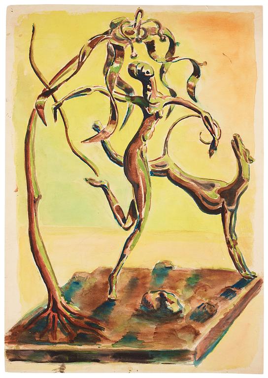 CO Hultén, watercolour and executed 1938.