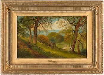 ENGELSK SKOLA, olja på pannå, signerad j Linnell.