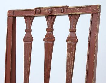 STOLAR, 6 st, gustavianska, 1800-tal.