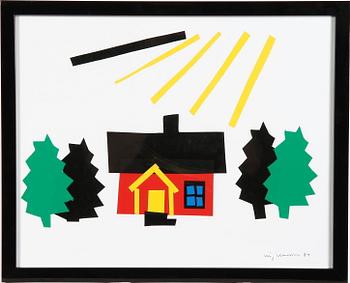 CLAESSON, STIG (SLAS), collage. Sign och dat 84.