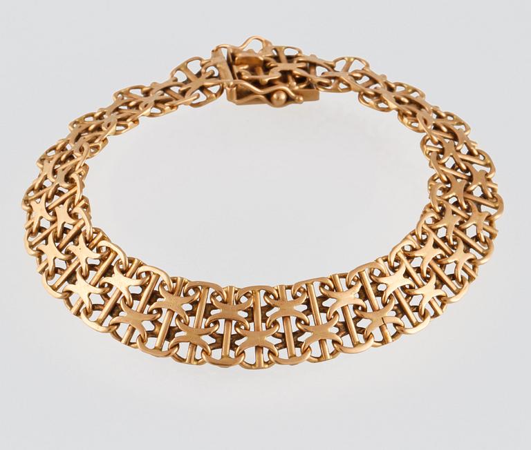 ARMLÄNK, 18K guld, ÄSA, Stockholm, 1963. Vikt 22.9 gram.