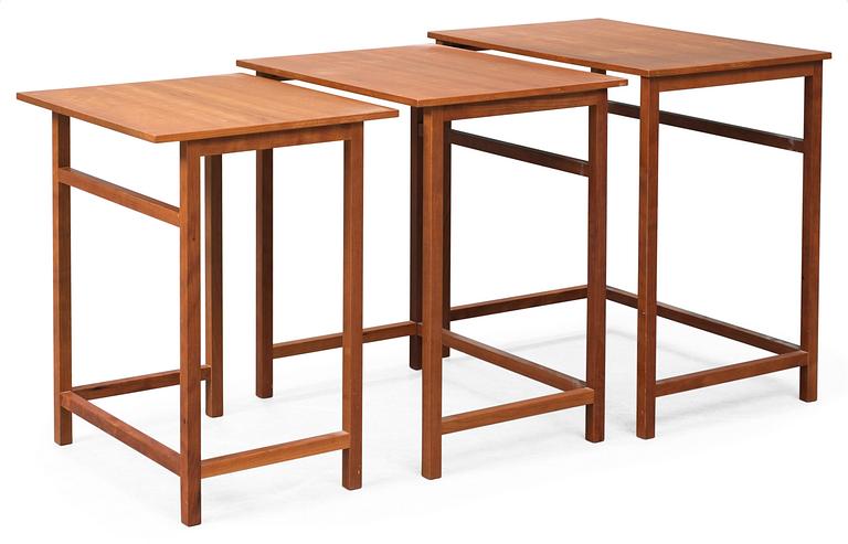 A Josef Frank mahogany nest of tables, Firma Svenskt Tenn.