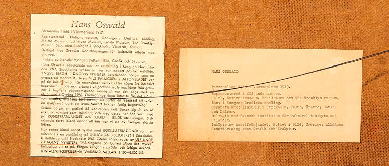 Hans Osswald, oil on canvas, signed.