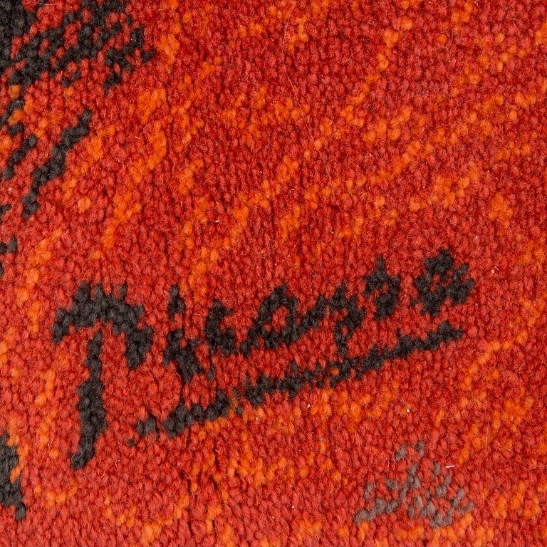 A CARPET, tufted, ca 202 x 138 cm, after Pablo Picasso, Ege Art Line, Denmark, end of the 20th century.