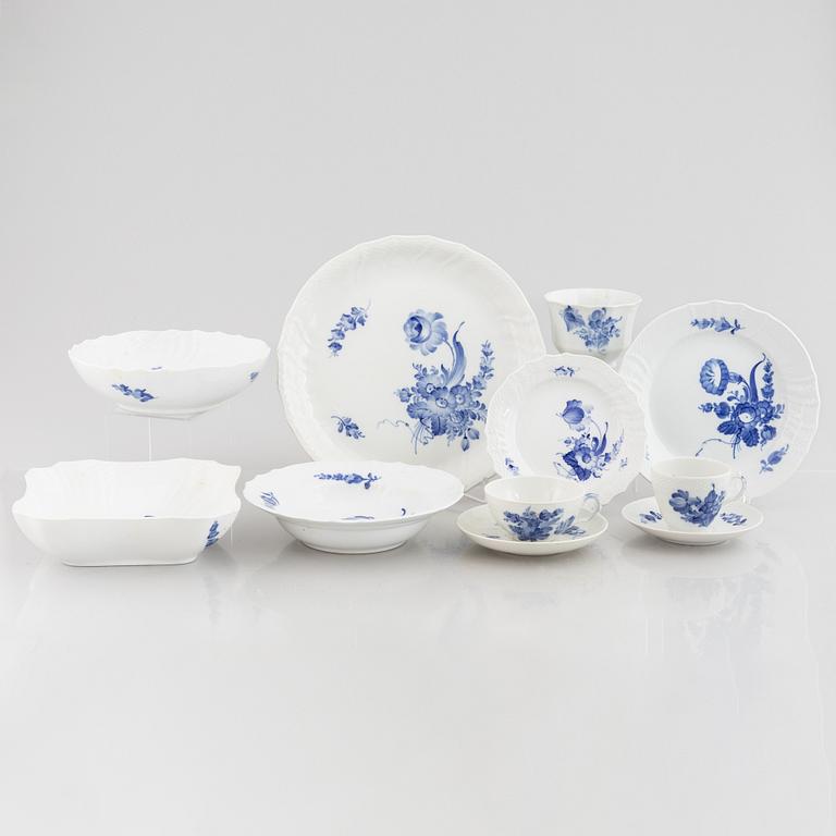 Royal Copenhagen, service parts, 51 pcs, porcelain, "Blue Flower", Denmark.
