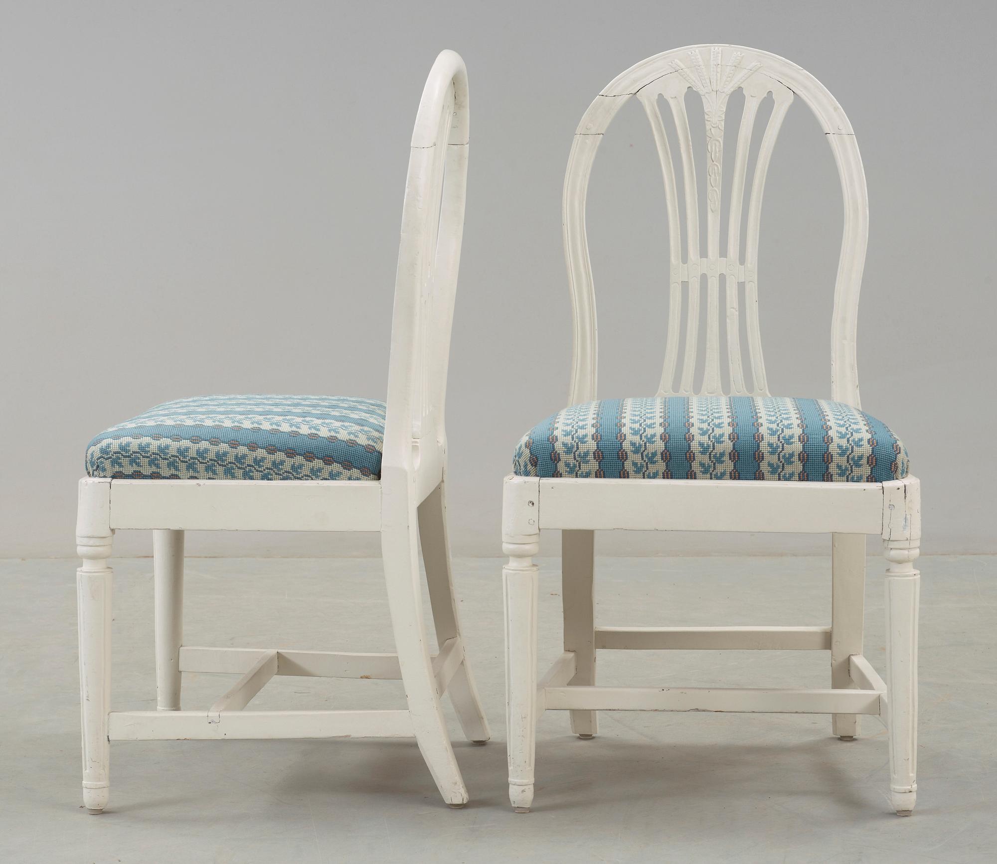 STOLAR, ett par, gustavianska, omkring 1800.