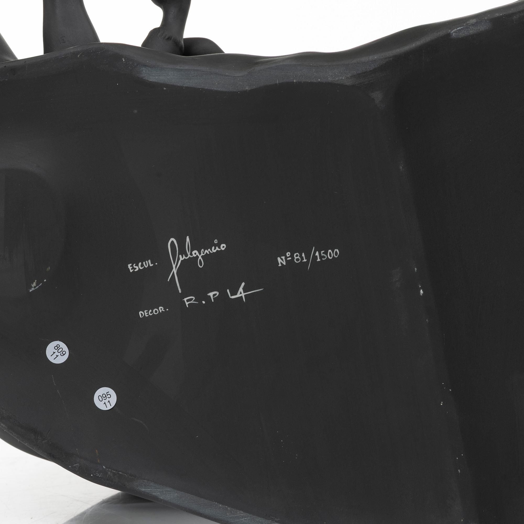 Fulgencio García, figurin, "Horses' group (black)", Lladró, Spanien.