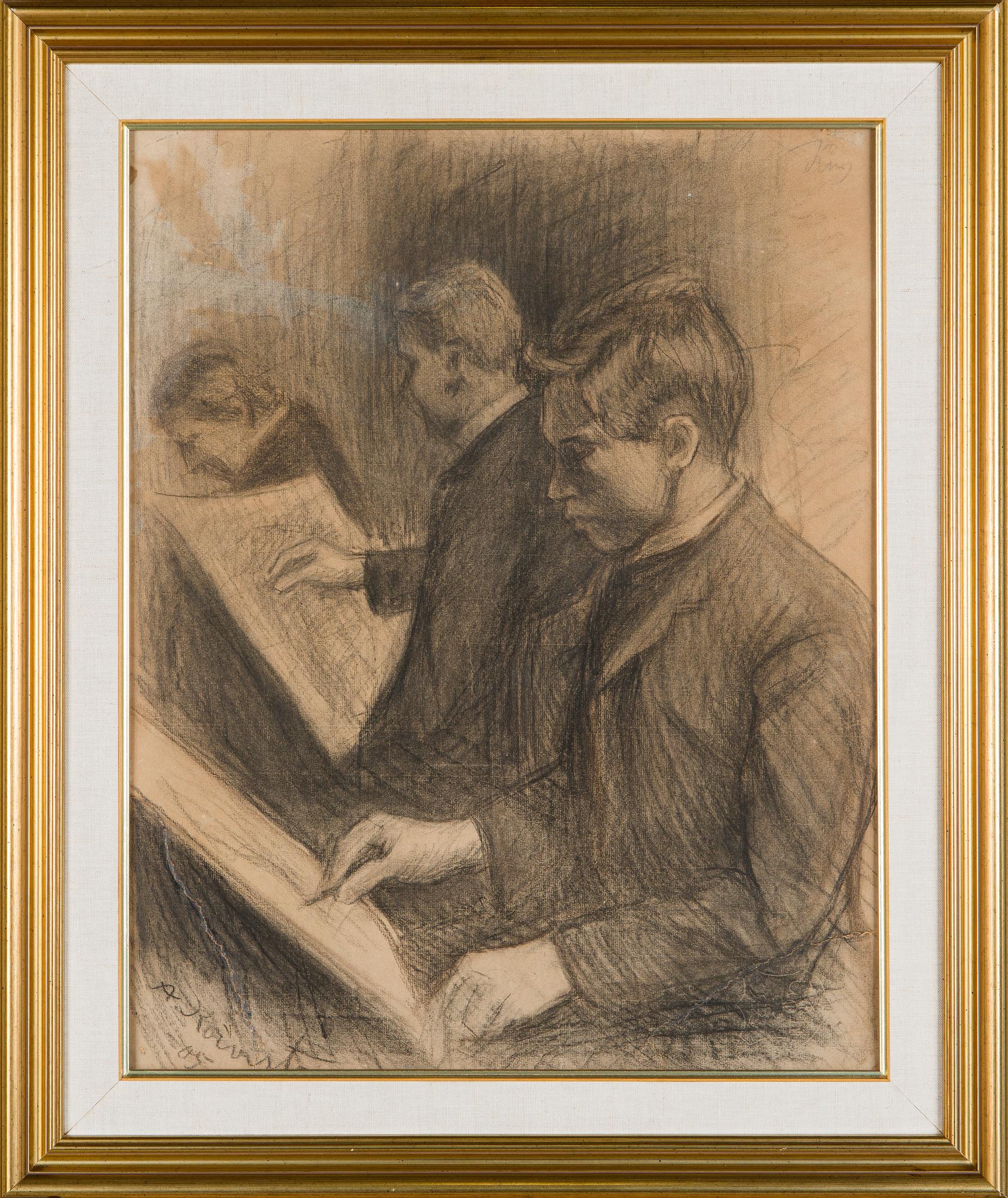 Aukusti Koivisto, Taideopiskelijat (Ollila, Sallinen, Ruokokoski).