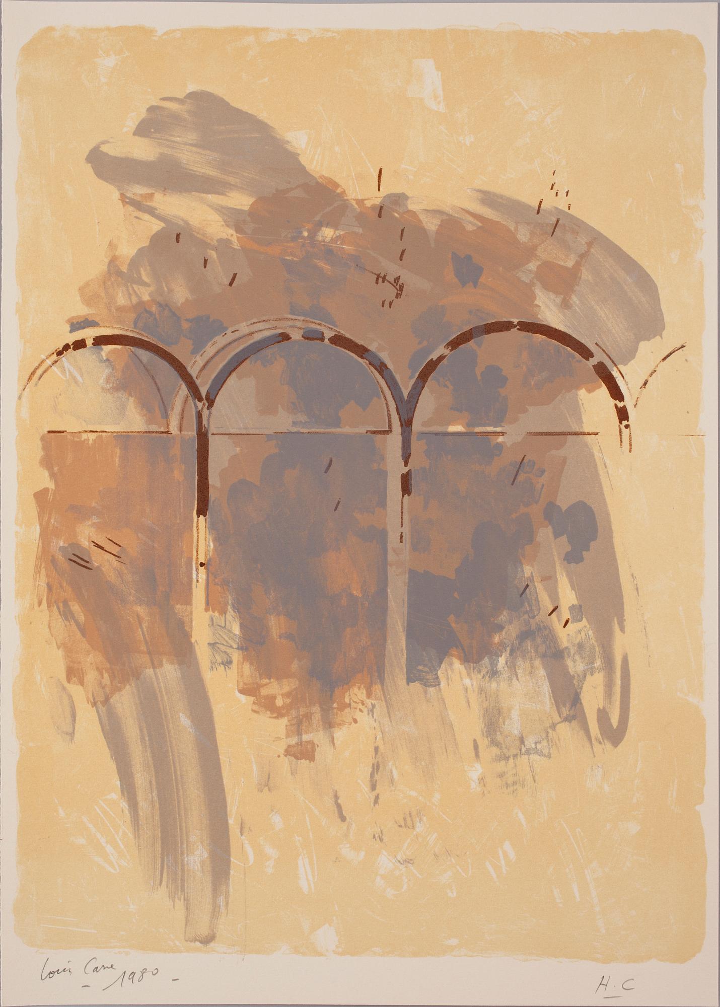 FÄRGLITOGRAFIER, 3 st i mapp. Sign o numr HC.