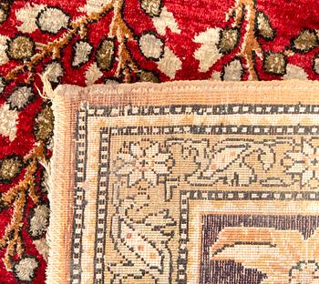 A semiantique silke Ghom carpet c 205X139 cm.