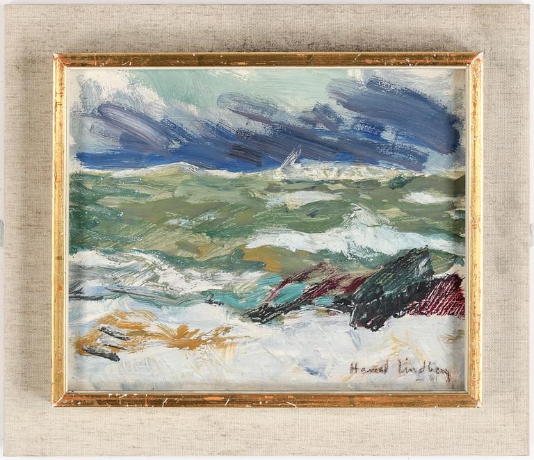 HARALD LINDBERG, olja på pannå, signerad samt daterad -64.