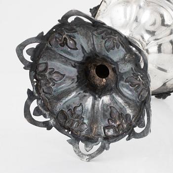 A silver sugar bowl, C Holm, Norrköping 1859.