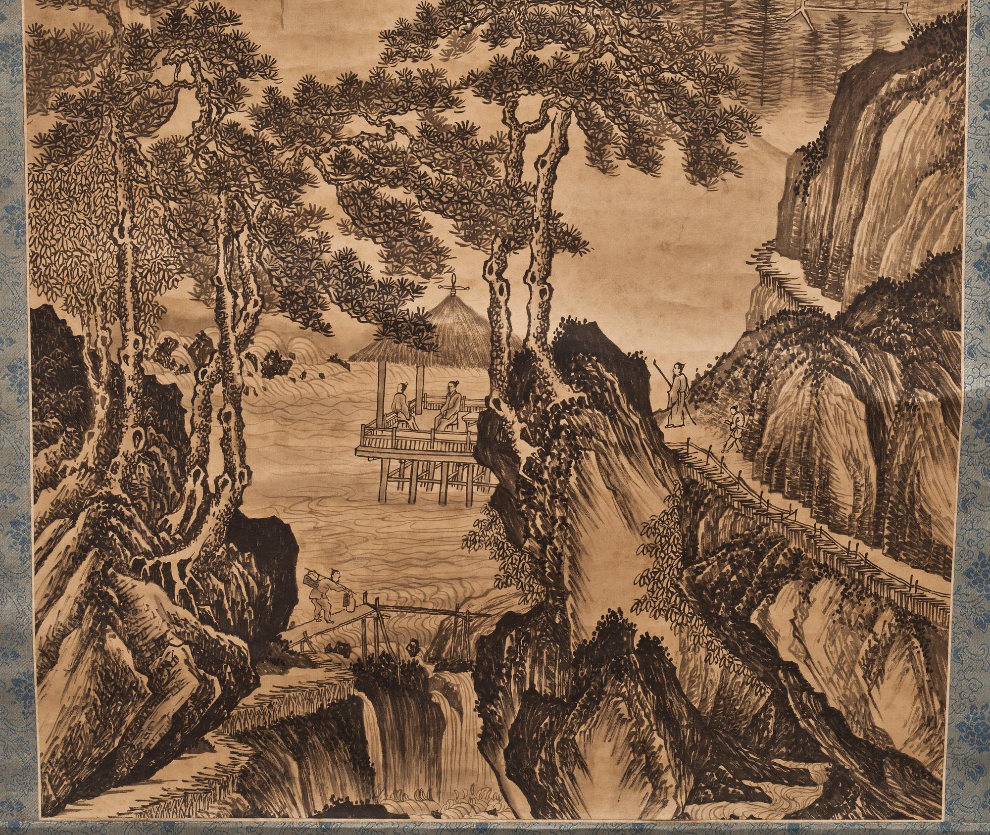 OKÄND KONSTNÄR, tusch på siden. 1900-tal.