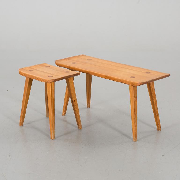 TWO "VISINGSÖ" STOOLS BY CARL MALMSTEN.