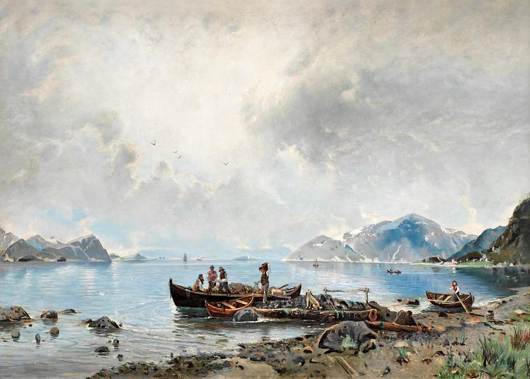 Georg Anton Rasmussen Tillskriven, Lastning vid stranden.
