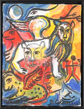 DAGMAR GLEMME, oil on canvas, signed.