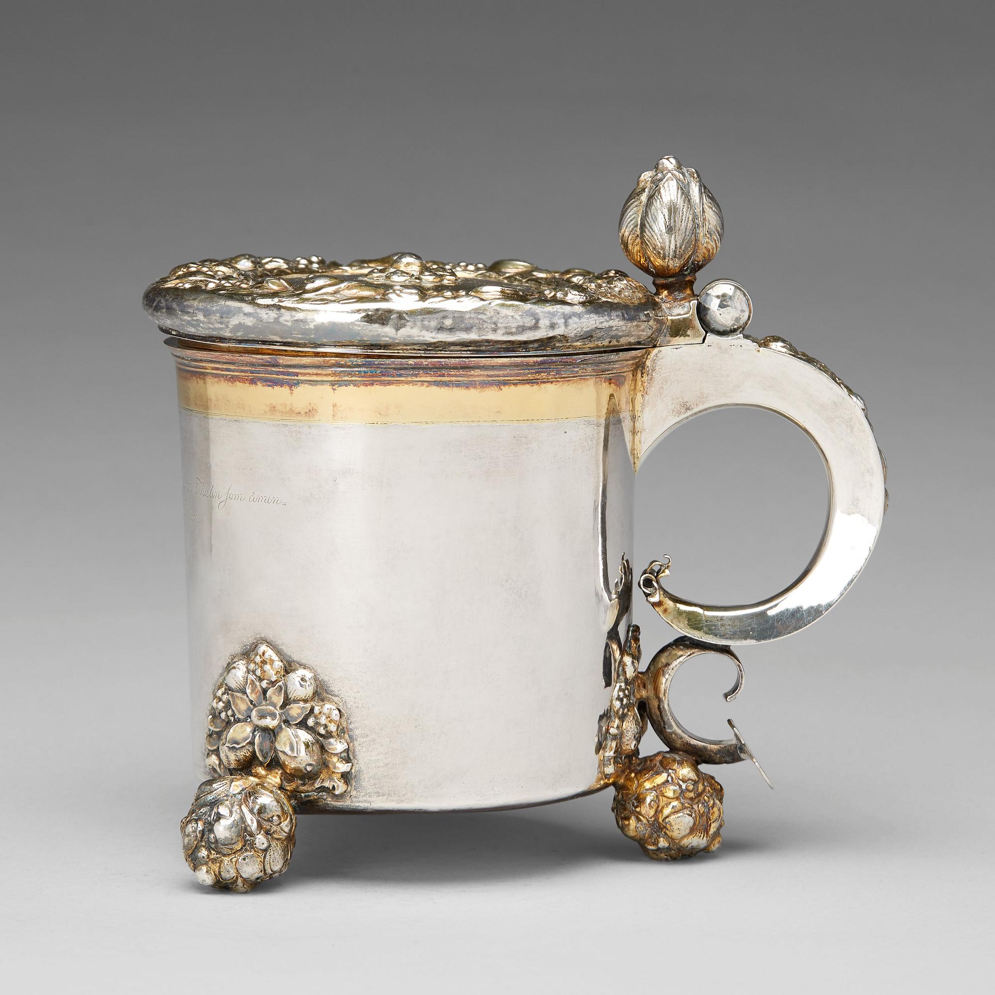 Johann Christoph Holst, dryckeskanna, silver, Reval (verksam 1698-1710).