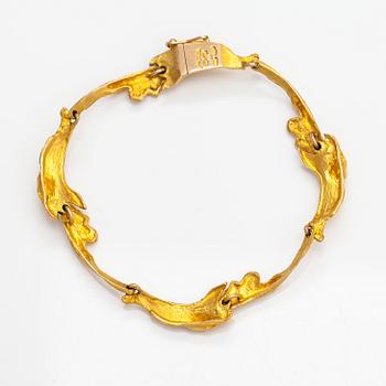 Björn Weckström, A 14K gold bracelet "Orchid Psychedelic". Lapponia 1968.