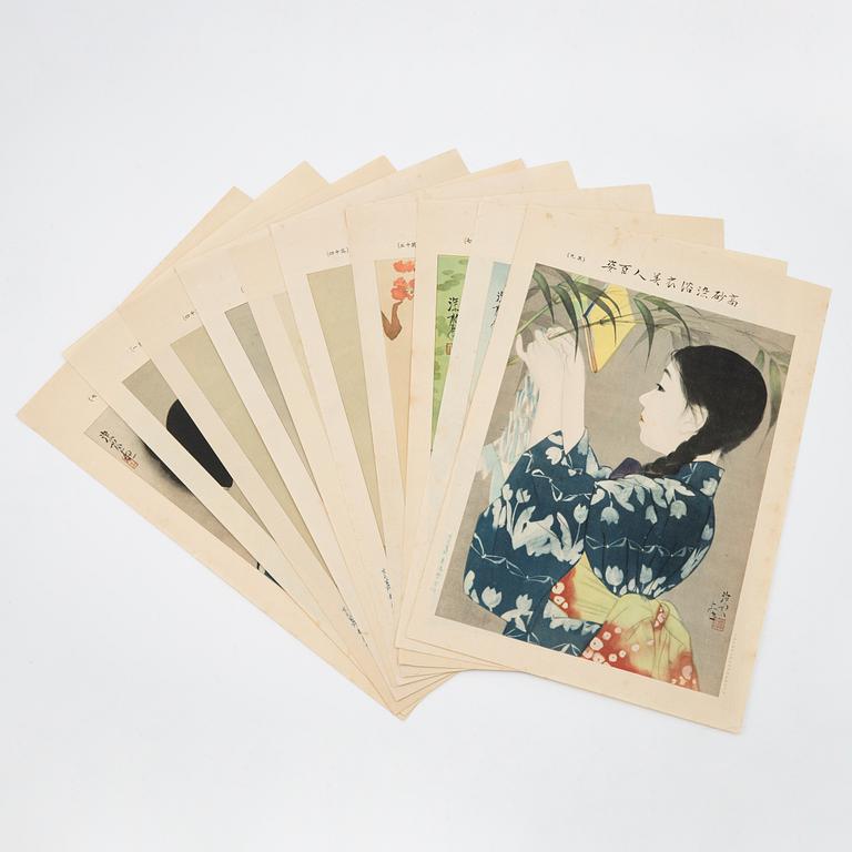 Ito Shinsui, a series of 10 lithographs in colours, 1931.