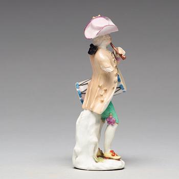 A Meissen figure of a drummer, 1750s.