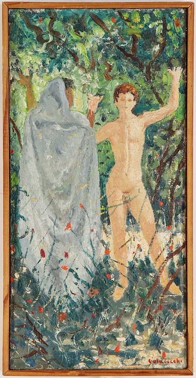 Giovanni Colacicchi, oil on canvas, signed.