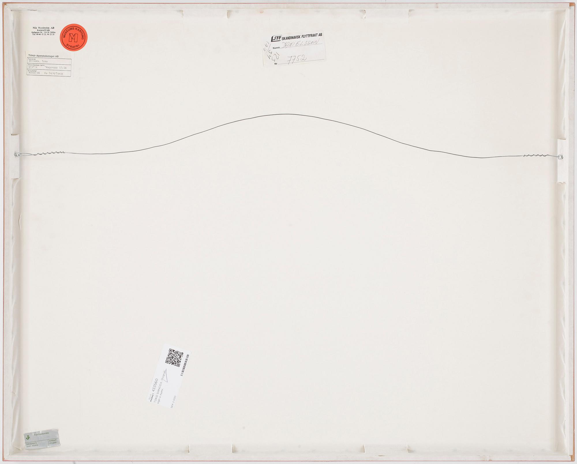 TOKO SHINODA, färglitografi, signerad o numrerad 17/38 cm.