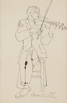 Bror Hjorth, Ole with violin.