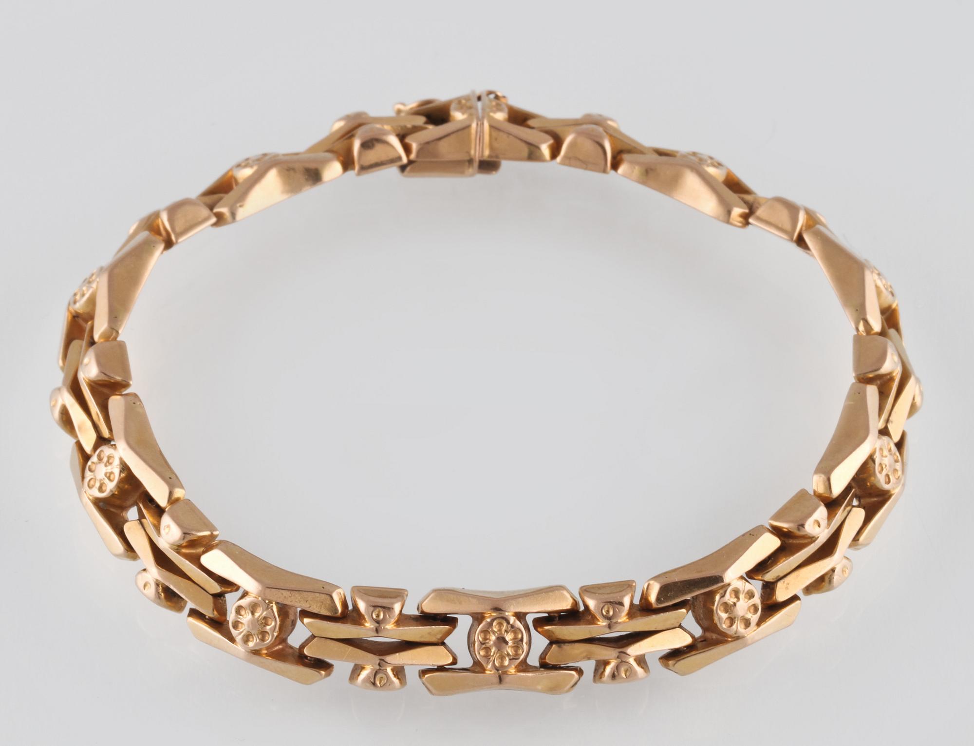 ARMLÄNK, 18K guld, Vicenza, Italien. Vikt 18,5 gram.