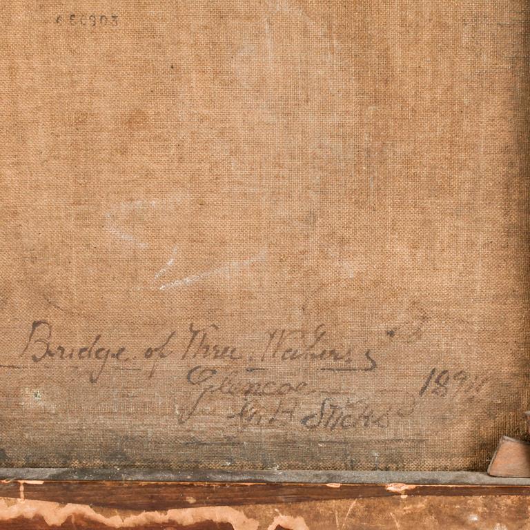 GEORGE BLACKIE STICKS, olja på duk. Sign o dat 1894.