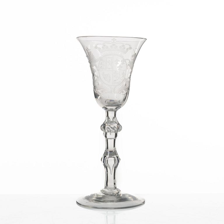 Pokalglas, engelska riksvapnet, England, 1800-tal.