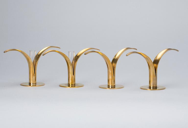 LJUSSTAKAR/VASER, 4 st, Liljan, Ivar Ålenius Björk, Ystad metall.