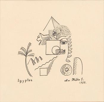 Max Walter Svanberg, ink signed and dated 1933.