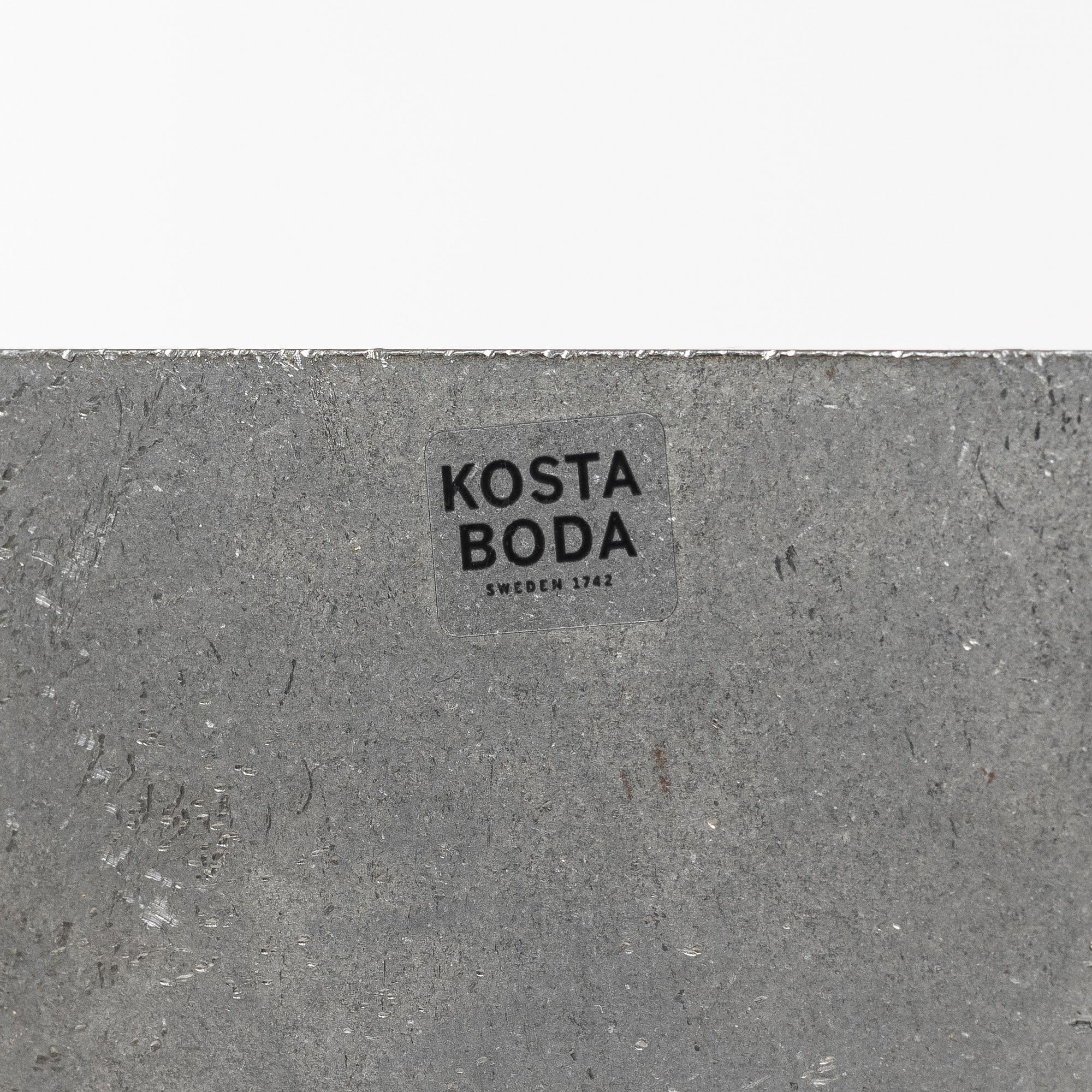 Bertil Vallien, a glass and metal sculpture, "Brains", Kosta Boda, Sweden, limited edition 100, signed.