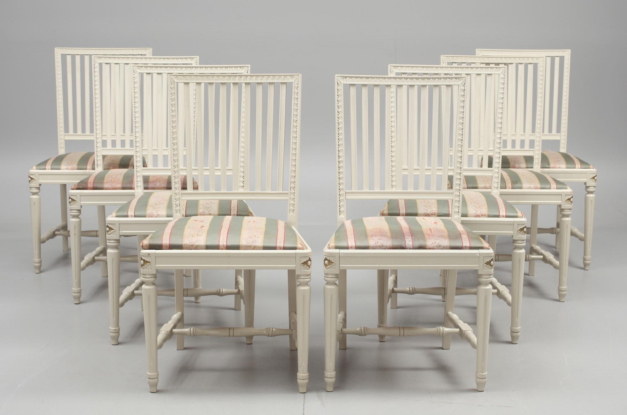 MATGRUPP, 11 delar, gustaviansk stil, 1900-tal.