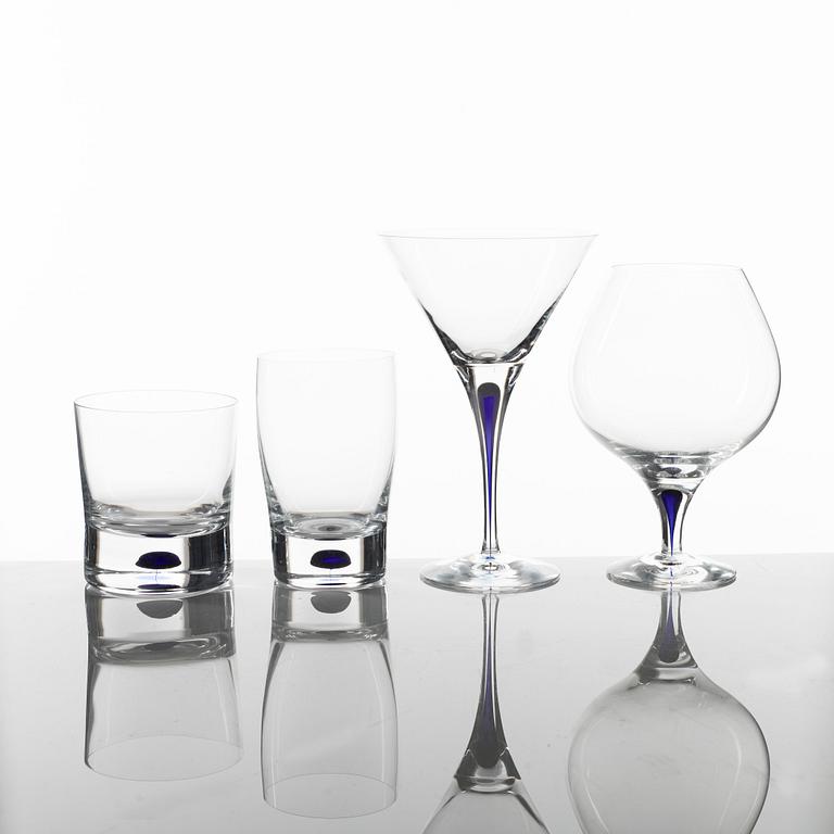 Erika Lagerbielke, glasservis, 120 delar, "Intermezzo", Orrefors.